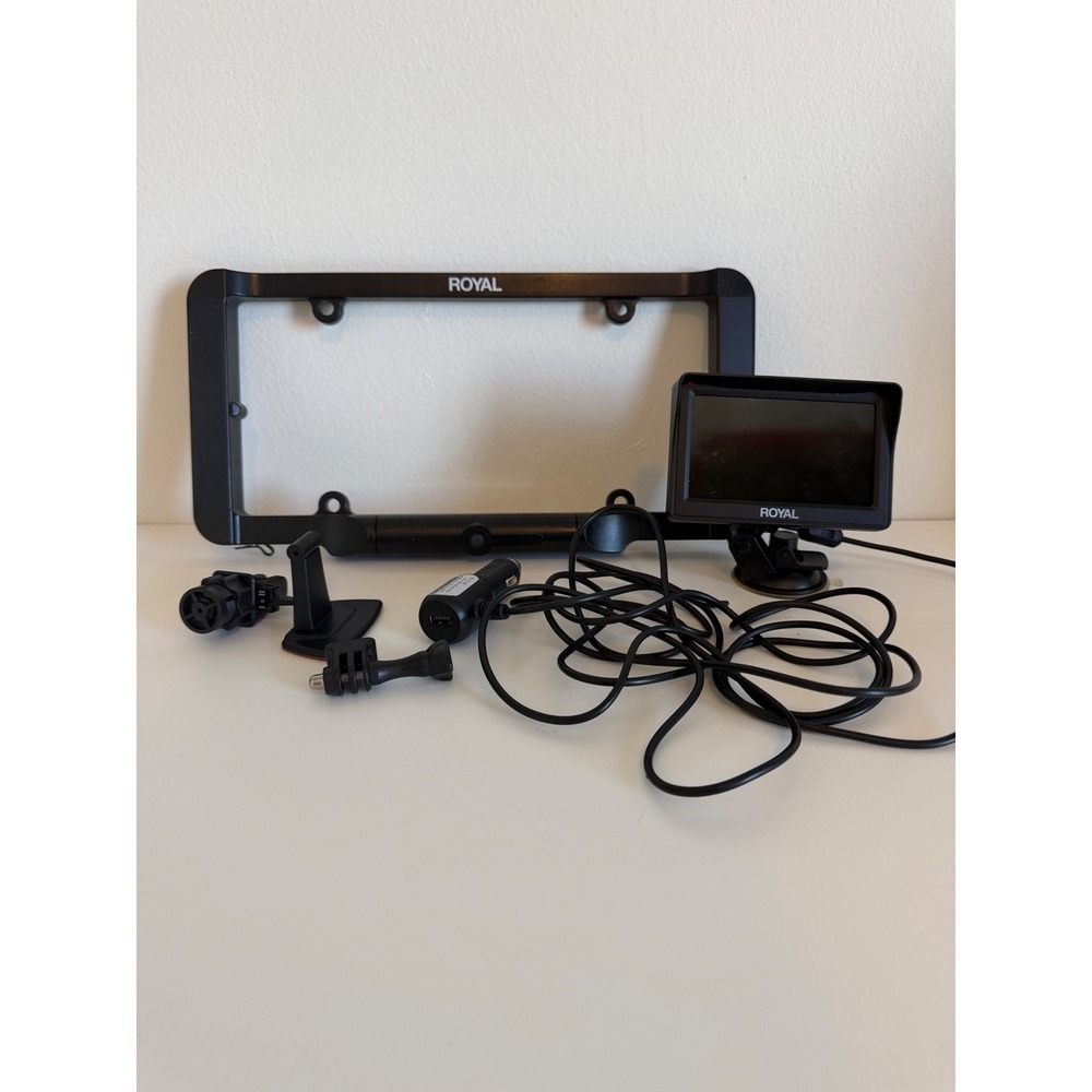 Royal Wireless Backup Camera System 4.3 LCD Monitor License Plate Frame Kit